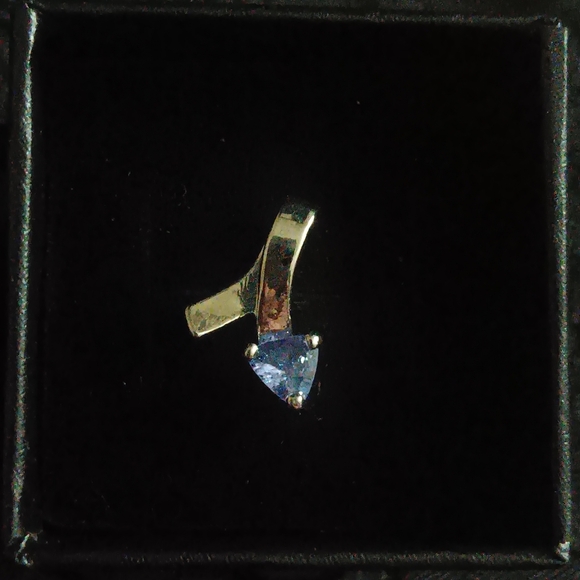 🪻Tanzanite Genuine Earthmined Abstract Pendant On Omega - Picture 7 of 7